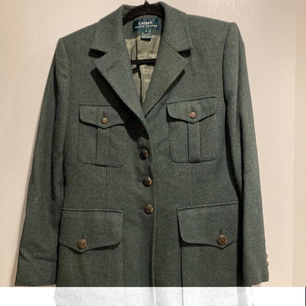 NWT Ralph Lauren Wool Tweed Equestrian Jacket / 6